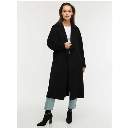 Пальто-халат  Wolfstore демисезонное, оверсайз, удлиненное, размер XS, черный
