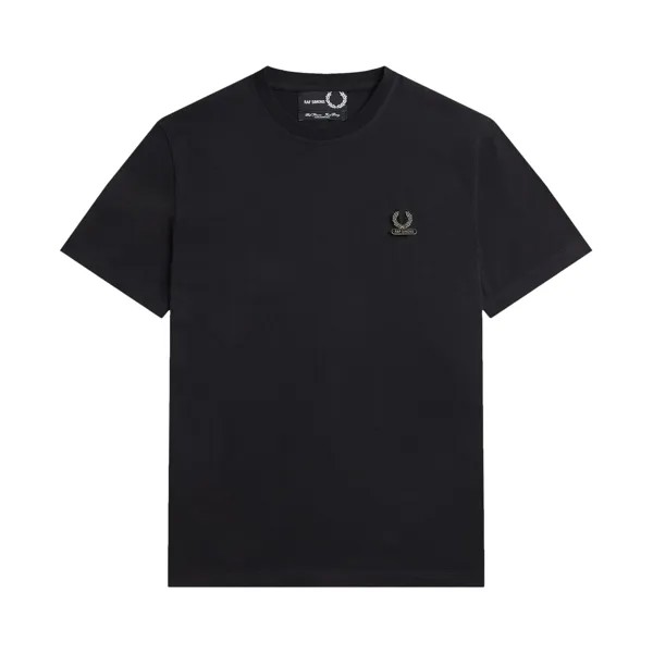 Футболка с эмалированной булавкой Fred Perry x Raf Simons, цвет Черный