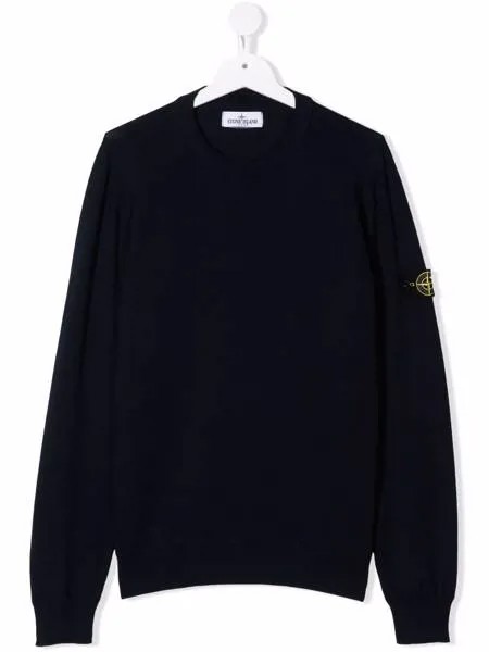 Stone Island Junior толстовка с нашивкой-логотипом
