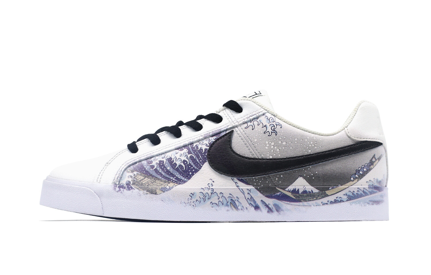 Кроссовки Nike Court Royale Skateboarding Shoes Unisex Low-top White/black, черный/белый
