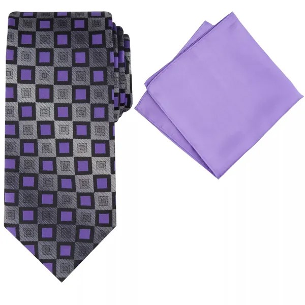 Мужской сшитый на заказ комплект классической крои из классической рубашки, галстука и нагрудной платки Bespoke, светло-серый