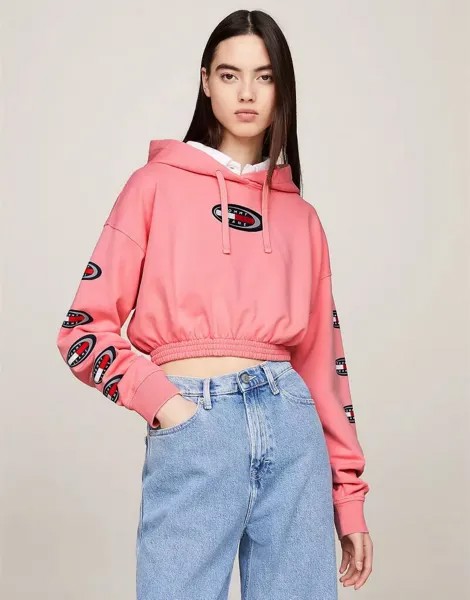 Светло-розовое худи Tommy Jeans