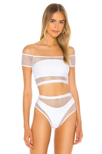 Топ бикини superdown Lorna Mesh, белый