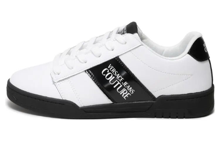 Кроссовки VERSACE JEANS Skateboarding Shoes Men Low-top Black, белый