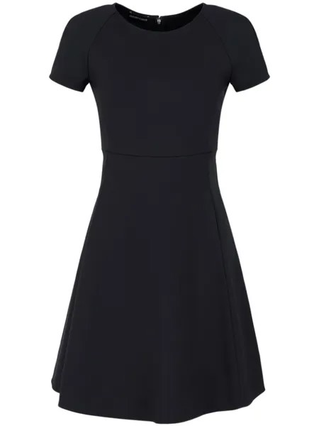 Emporio Armani платье мини из смесового хлопка, синий