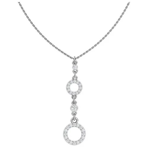 Серебряное колье с бесцветными фианитами 0320358-00775 38