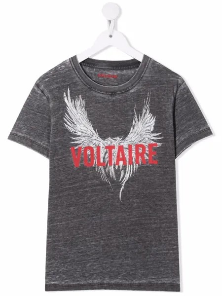 Zadig & Voltaire Kids футболка с принтом