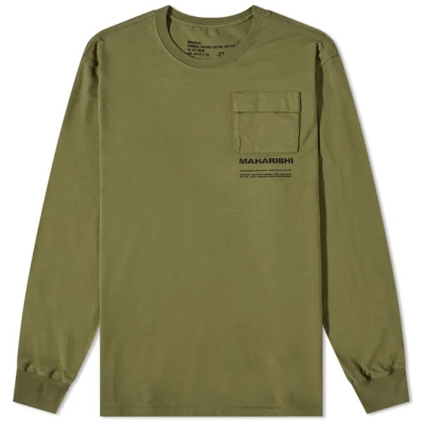 Футболка Maharishi MILTYPE Embroidery Long Sleeve Pocket Tee