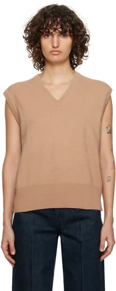 Желто-коричневый жилет n°243 Spencer extreme cashmere