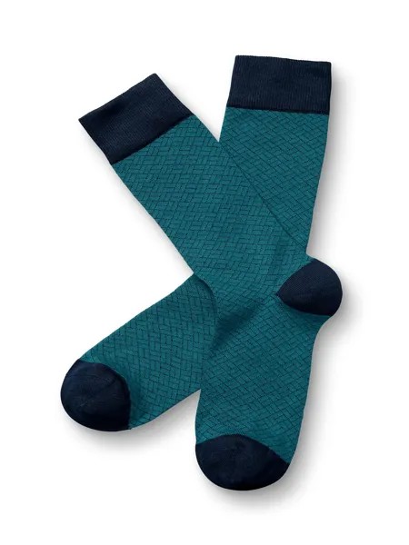 Носки с геометрическим рисунком Charles Tyrwhitt, бирюзово-зеленый