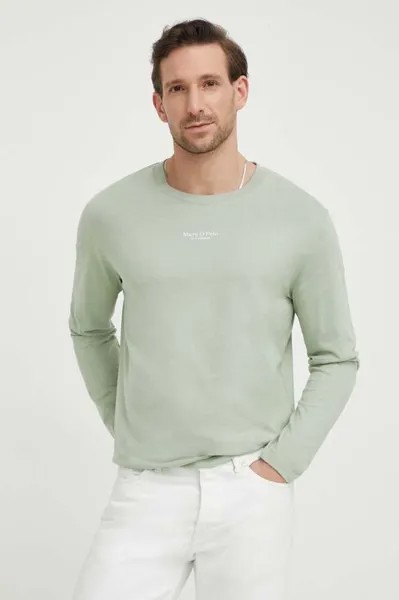 Лонгслив из хлопка Marc O'Polo, зеленый