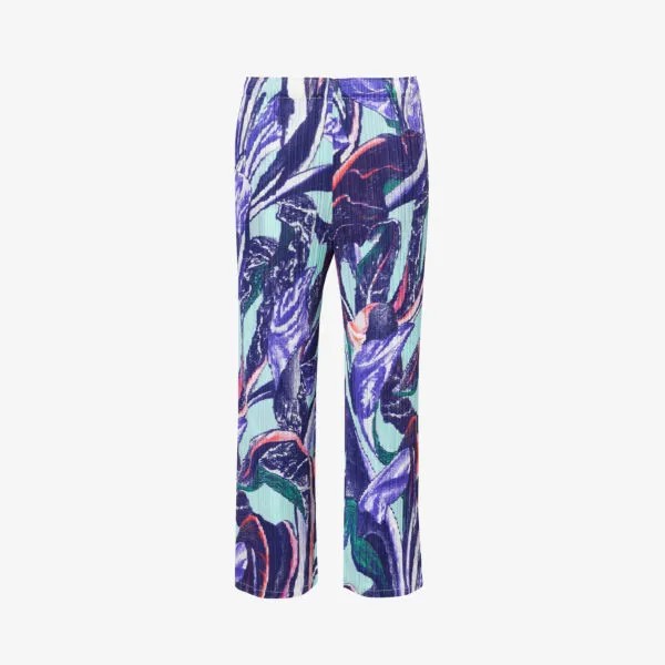 Укороченные трикотажные брюки узкого кроя tardivo Pleats Please Issey Miyake, фиолетовый