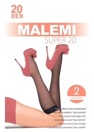 Капроновые гольфы Malemi Super 20, 2 пары, размер ONE SIZE, melon