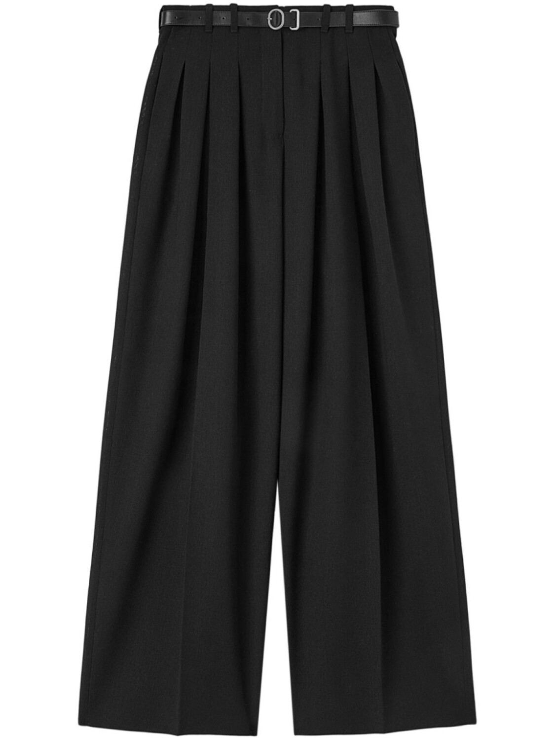 Jil Sander брюки палаццо с поясом, черный