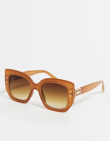 Солнцезащитные очки в квадратной оранжевой оправе в стиле oversized Jeepers Peepers-Оранжевый