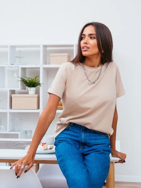 Футболка женская CHIC&CHARISMA uz100330 бежевая M