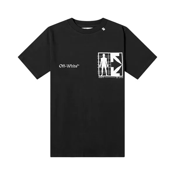 Off-White Мужская футболка Half Arrow Черная