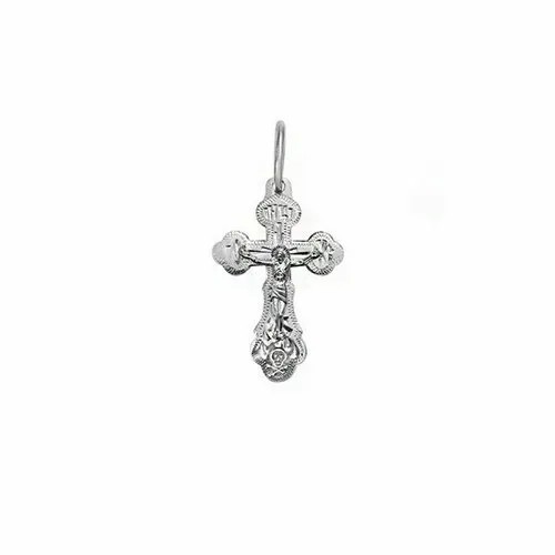 Крестик The Jeweller, серебро, 925 проба, родирование, серебристый