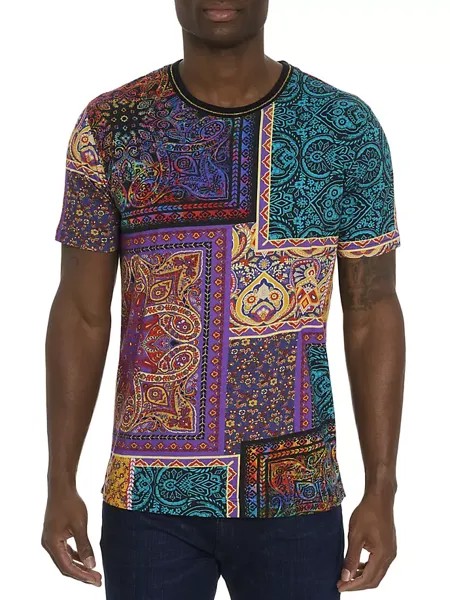 Трикотажная футболка с головным убором Robert Graham, мультиколор