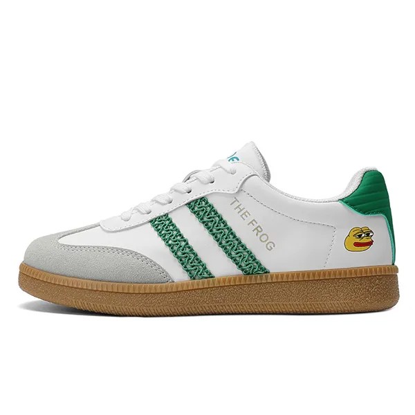 Кроссовки pepe the frog Skateboarding Shoes Unisex Low-top, белый/черный