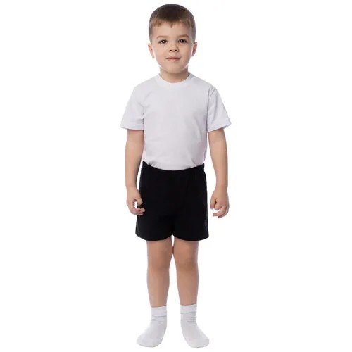 Комплект детский (футболка+шорты) Утенок размер 64(рост 122) цвет верх белый / низ черный