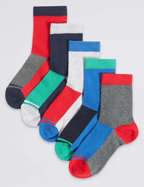 Детские носки колор блок с технологией Freshfeet™ (5 пар)