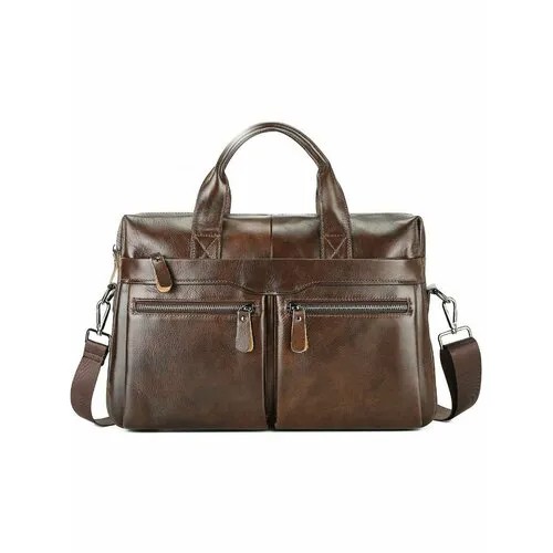 Портфель  BG-0062, фактура гладкая, коричневый