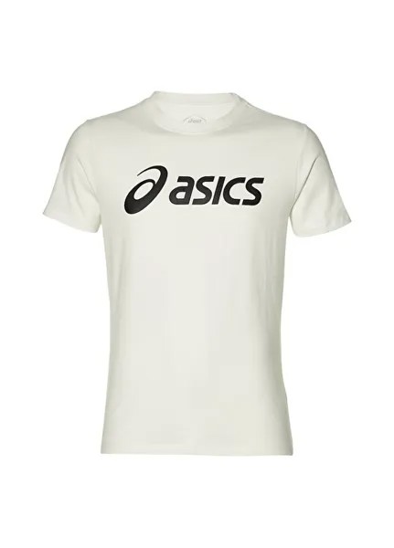 Белая мужская футболка с круглым вырезом Asics