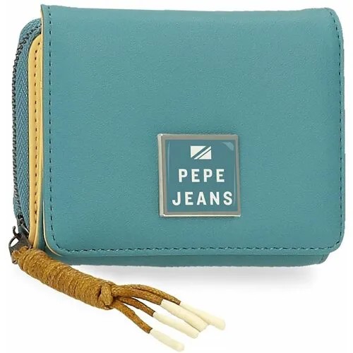 Кошелек Pepe Jeans, фактура гладкая, голубой