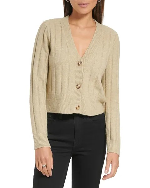 Свитер Calvin Klein Crop Three-Button Cardi, цвет Chai