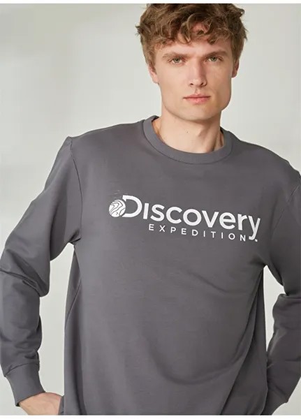 Мужская толстовка с круглым вырезом антрацитового цвета Discovery Expedition