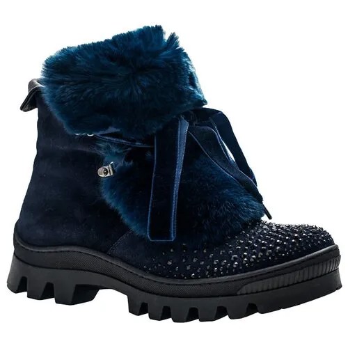 Ботинки  Marzetti, зимние, натуральная замша, размер 36, синий