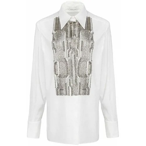 Рубашка  Alberta Ferretti, классический стиль, размер 46, белый
