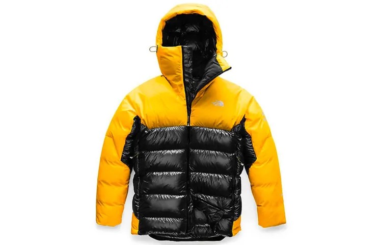 THE NORTH FACE Мужской пуховик, цвет Black/Yellow Stitching