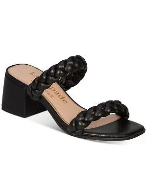 KATE SPADE NEW YORK Женские черные кожаные сандалии Juniper Slip On 9.5 B