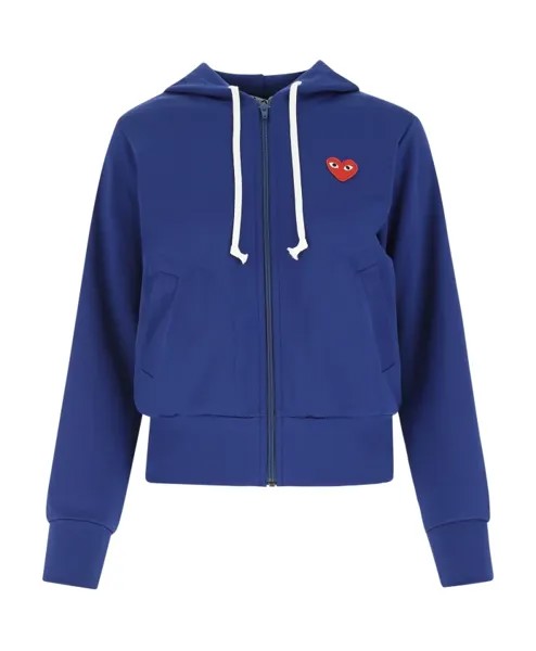 Стильный свитшот на молнии Comme Des Garçons Play, синий