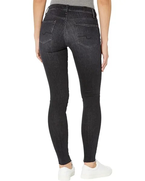 Джинсы 7 For All Mankind Slim Illusion High-Waisted Skinny in Savage, цвет Savage
