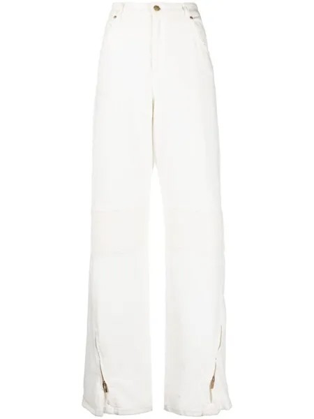Blumarine широкие джинсы с завышенной талией, белый