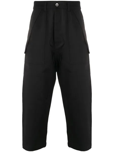 Rick Owens DRKSHDW укороченные брюки с низким шаговым швом
