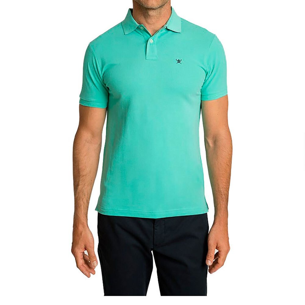 Поло с коротким рукавом Hackett Slim Fit Logo, синий