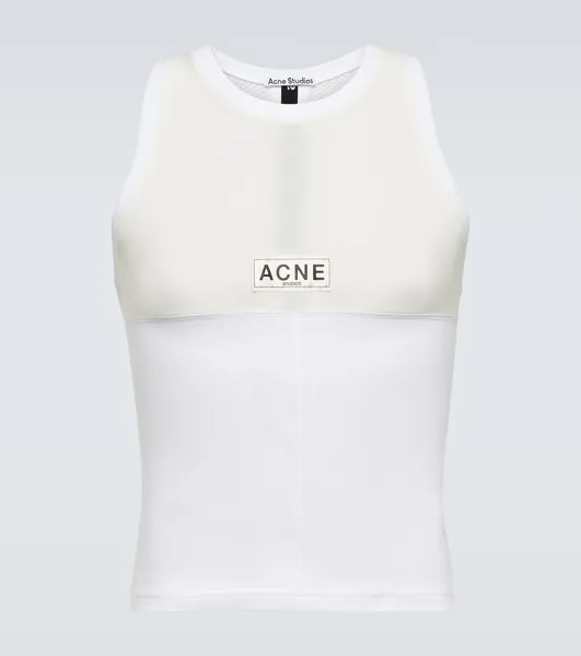 Майка из джерси с логотипом Acne Studios, белый