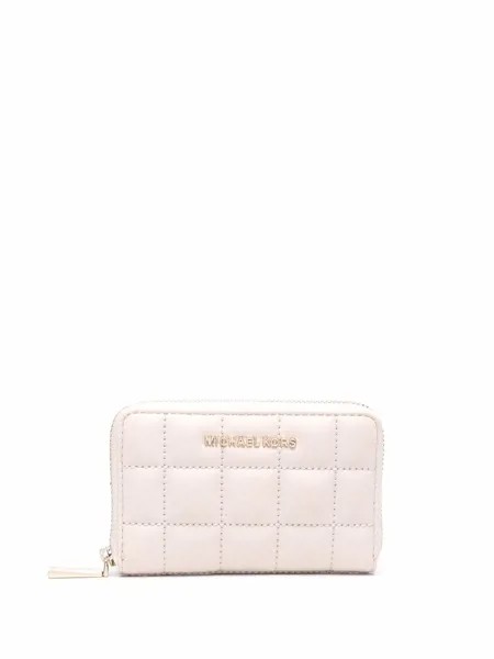 Michael Michael Kors стеганый кошелек с круговой молнией и логотипом