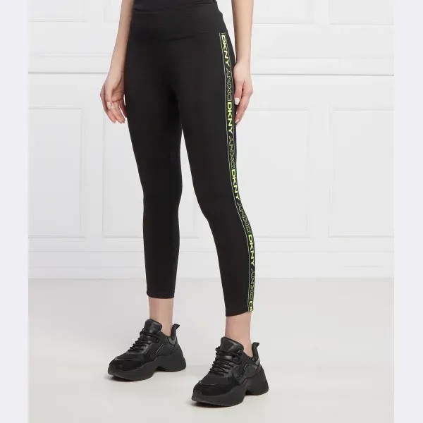 Леггинсы облегающего кроя высокая талия Dkny, черный