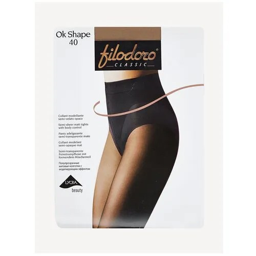 Колготки Filodoro Ok Shape, 40 den, размер 4, бежевый, бесцветный