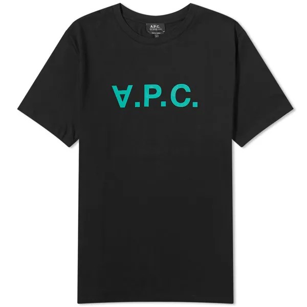 Футболка A.P.C. Vpc Logo, цвет Black & Green