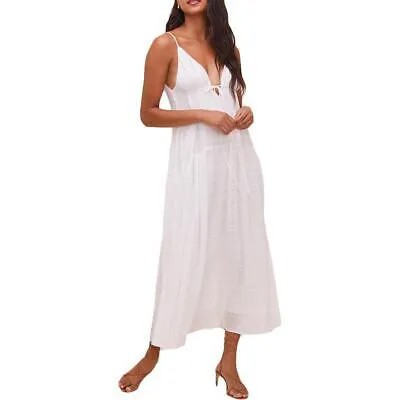 Женское белое длинное дневное платье макси без рукавов ASTR the Label M BHFO 5070