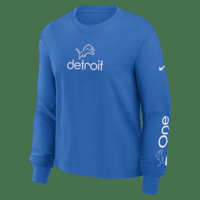 Лонгслив Nike Detroit Lions Boxy, синий