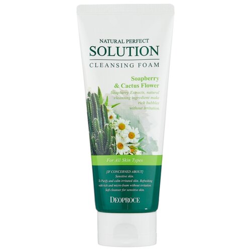 Deoproce пенка для умывания с кактусом и ромашкой Natural Perfect Solution, 170 г