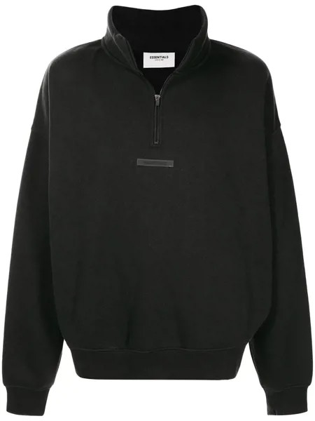 FEAR OF GOD ESSENTIALS пуловер на молнии с логотипом