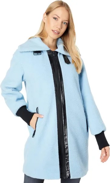 Пальто NVLT Solid Berber Coat, цвет Blue Mist